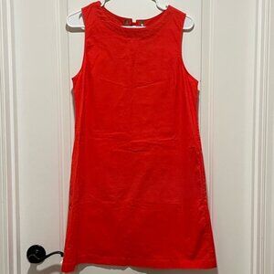 🔥 Vibrant Red Heyton Sz Medium Sleeveless Mini Dress Lace Up Pleat Resortwear